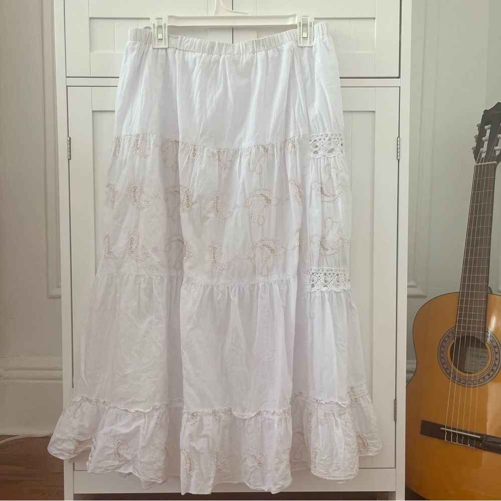Flowy White Skirt
